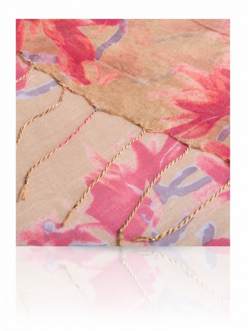 Палантин Женский S-ORCHID/BROWN